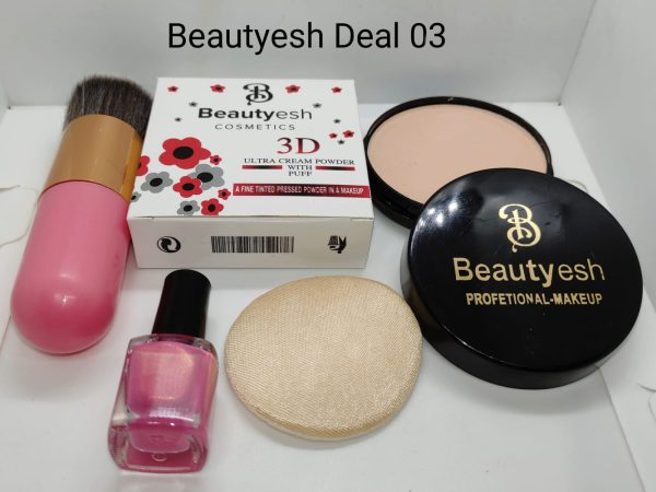 Beautyesh Deal Of 3, Face Powder, Mystery Nail Polish, And Chubby Brush