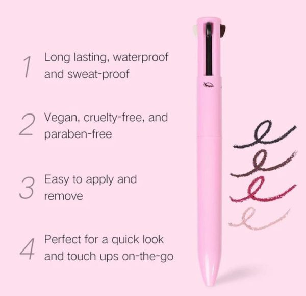 Multi-effect 4 In 1 Eyeliner Eyebrow Pencil