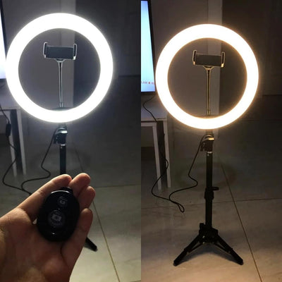 26 CM Professional LED Ring Light With 7 FT Tripod Stand